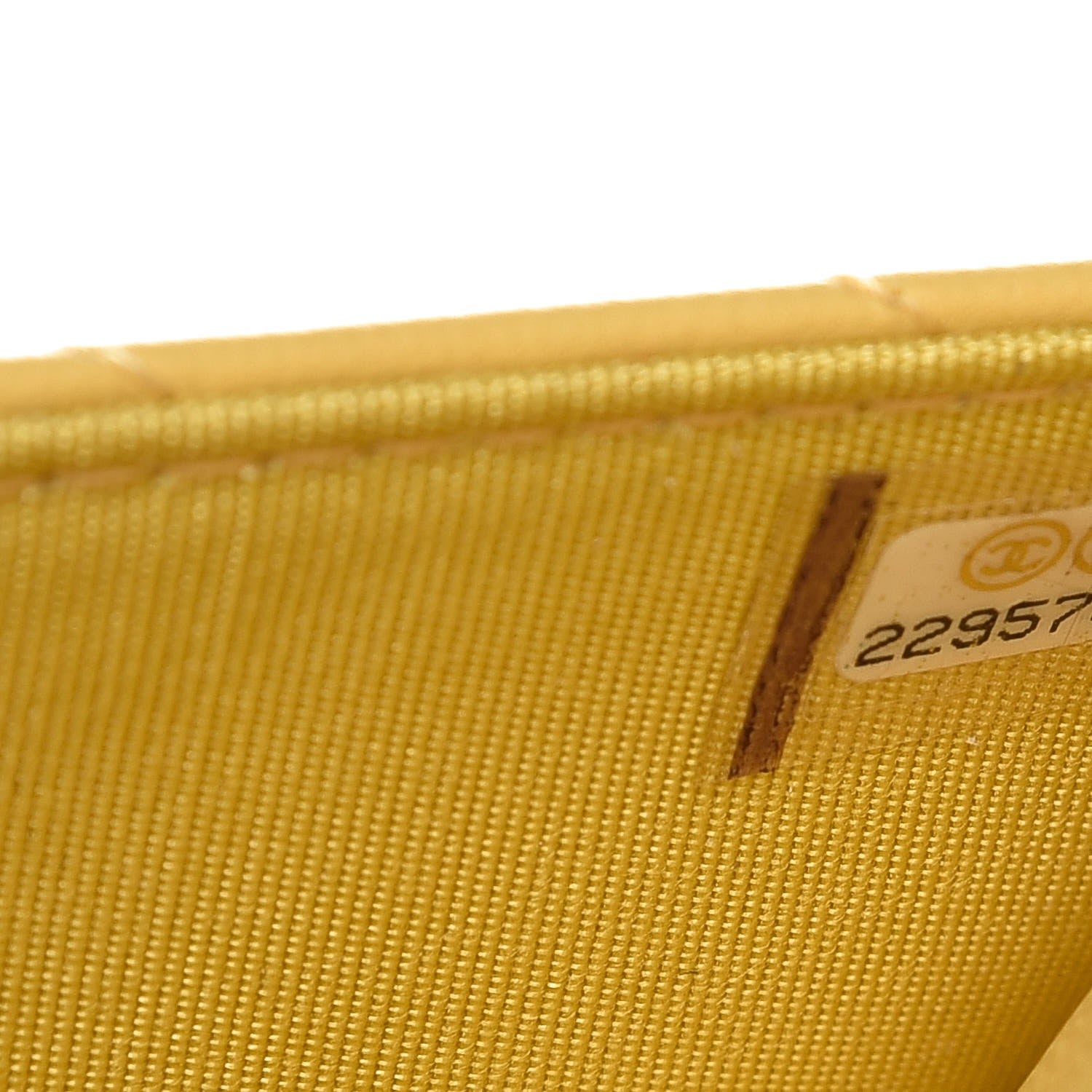 Chanel Lambskin Chevron Quilted Wallet On Chain WOC Yellow 8 of 9