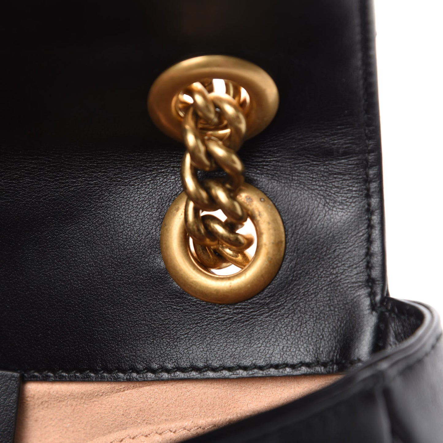 Calfskin Matelasse Mini GG Marmont Shoulder Bag Black