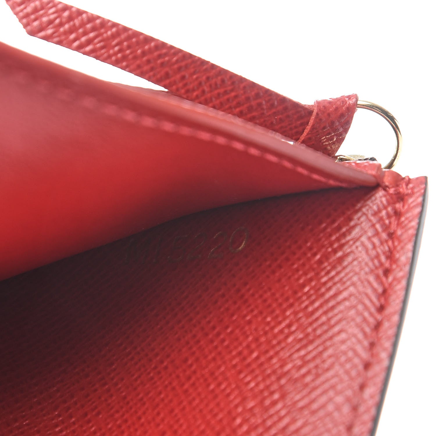 Louis Vuitton Damier Ebene Victorine Wallet Red 7 of 8