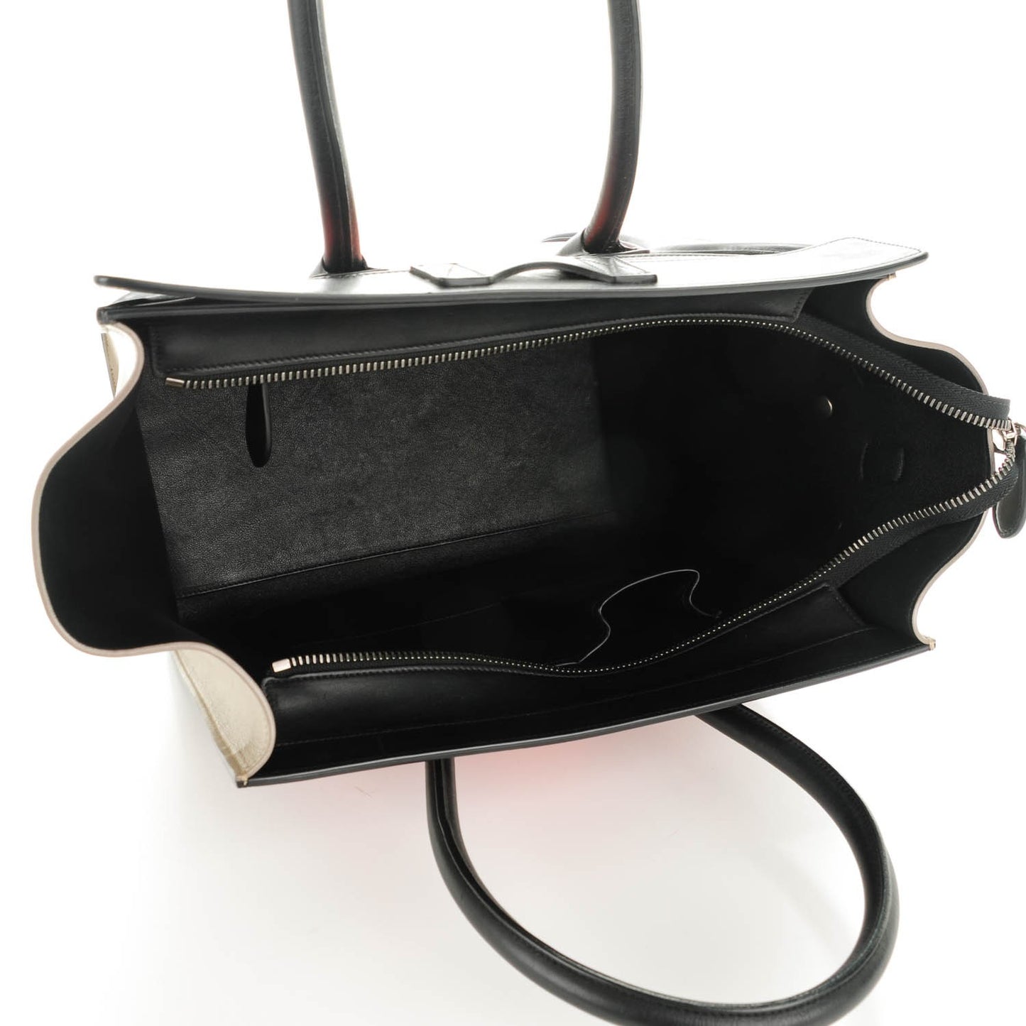 Smooth Calfskin Mini Tri-Color Luggage Bright Orange