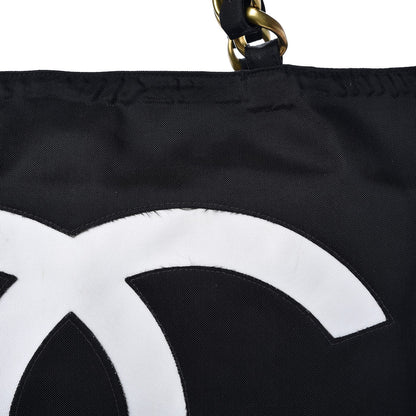Chanel Canvas Chain Jumbo CC Tote Black 10 of 11