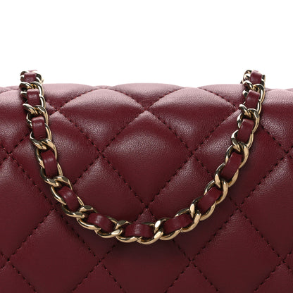 Chanel Lambskin Quilted Extra Mini Flap Bag Burgundy 8 of 11