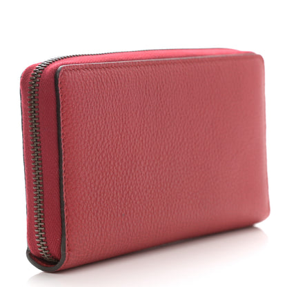 Gucci Cripto Calfskin Interlocking G Logo Zip Around Wallet Hibiscus Red Giallo Black Green Red 3 of 8
