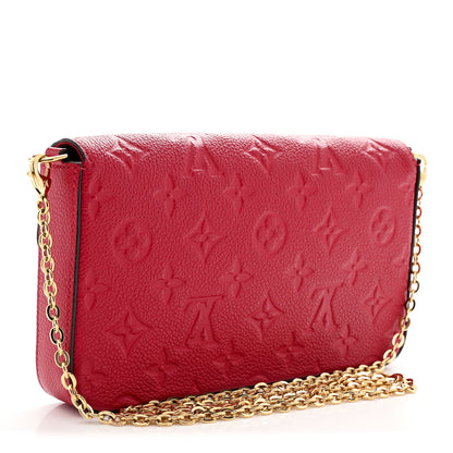 Louis Vuitton Empreinte Pochette Felicie Chain Wallet Scarlet 4 of 11