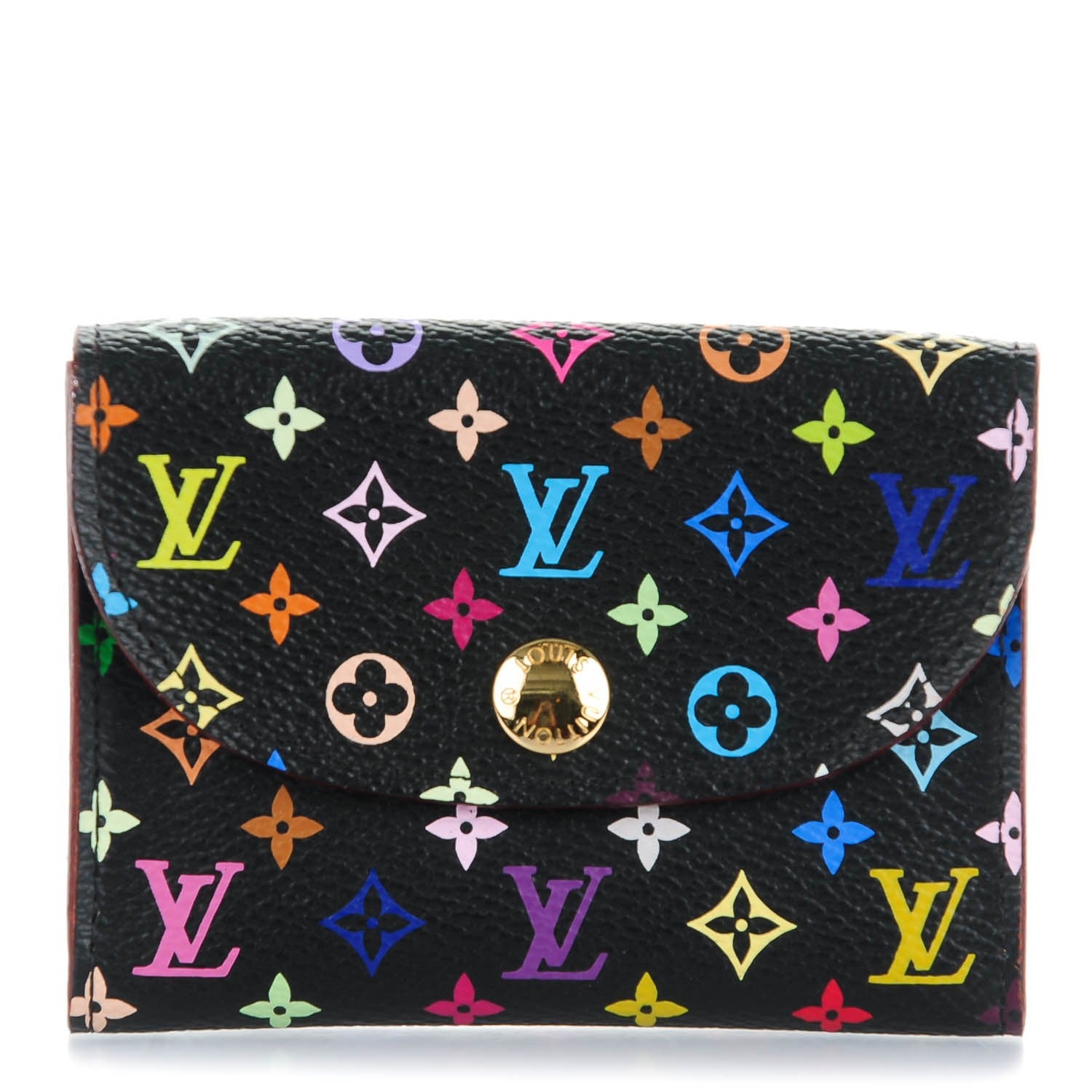 Louis Vuitton Monogram Multicolor Business Card Holder Black Grenade 1 of 7