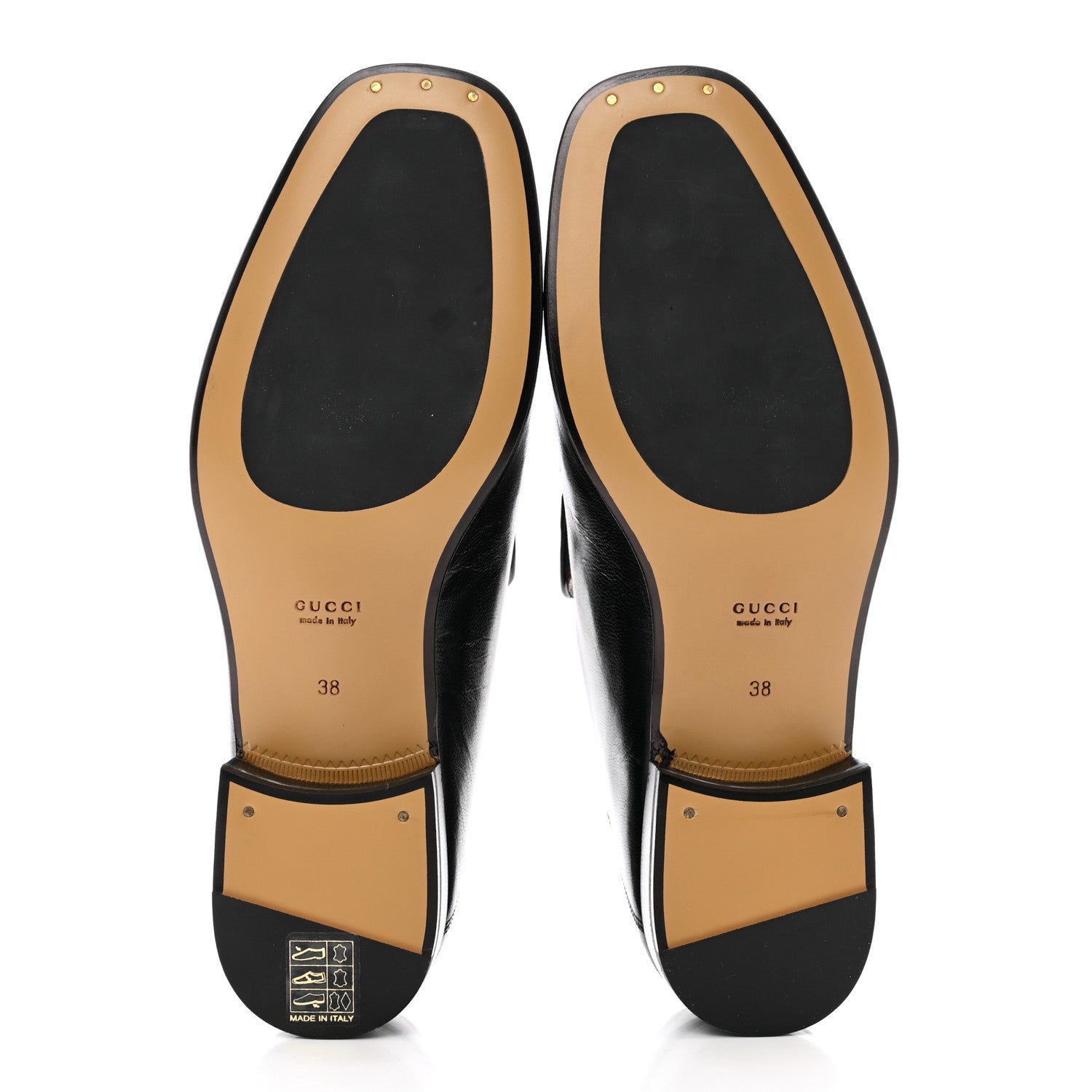 Gucci Goatskin Womens Horsebit Mid-Heel Loafers 38 Black 5 of 9