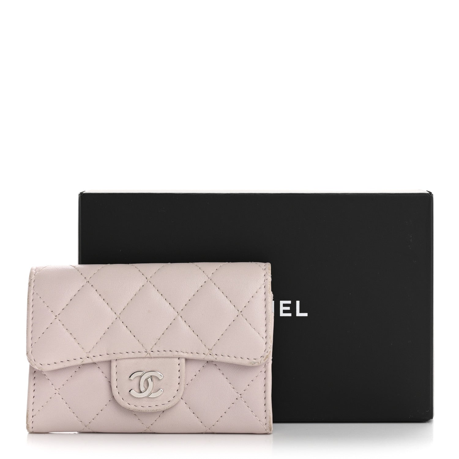 Chanel Lambskin Quilted Flap Card Holder Light Pink 14 of 14