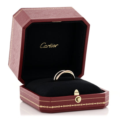 Cartier 18K Pink Yellow White Gold Small Trinity Ring 54 7 5 of 5