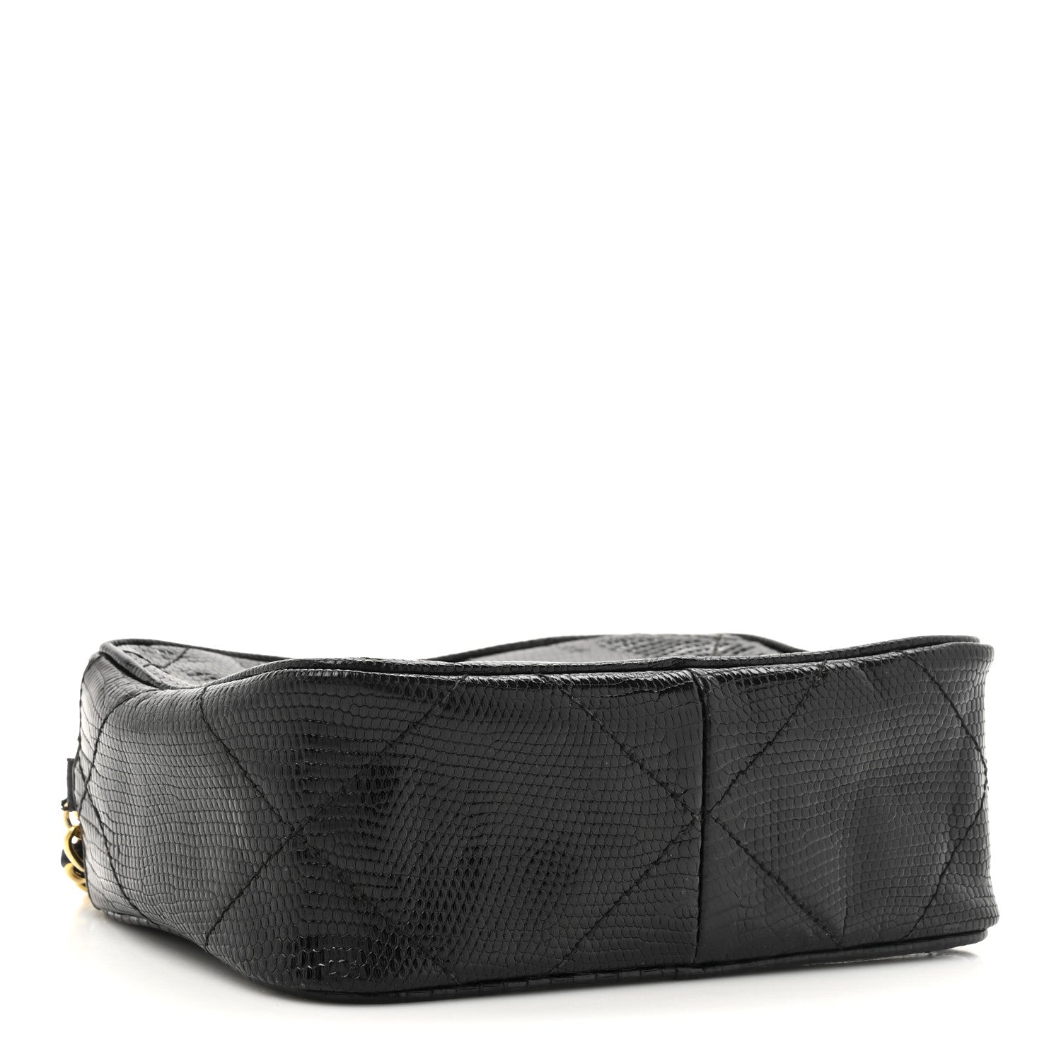 Chanel Lizard Quilted Small Tassel Camera Case Black 4 of 15