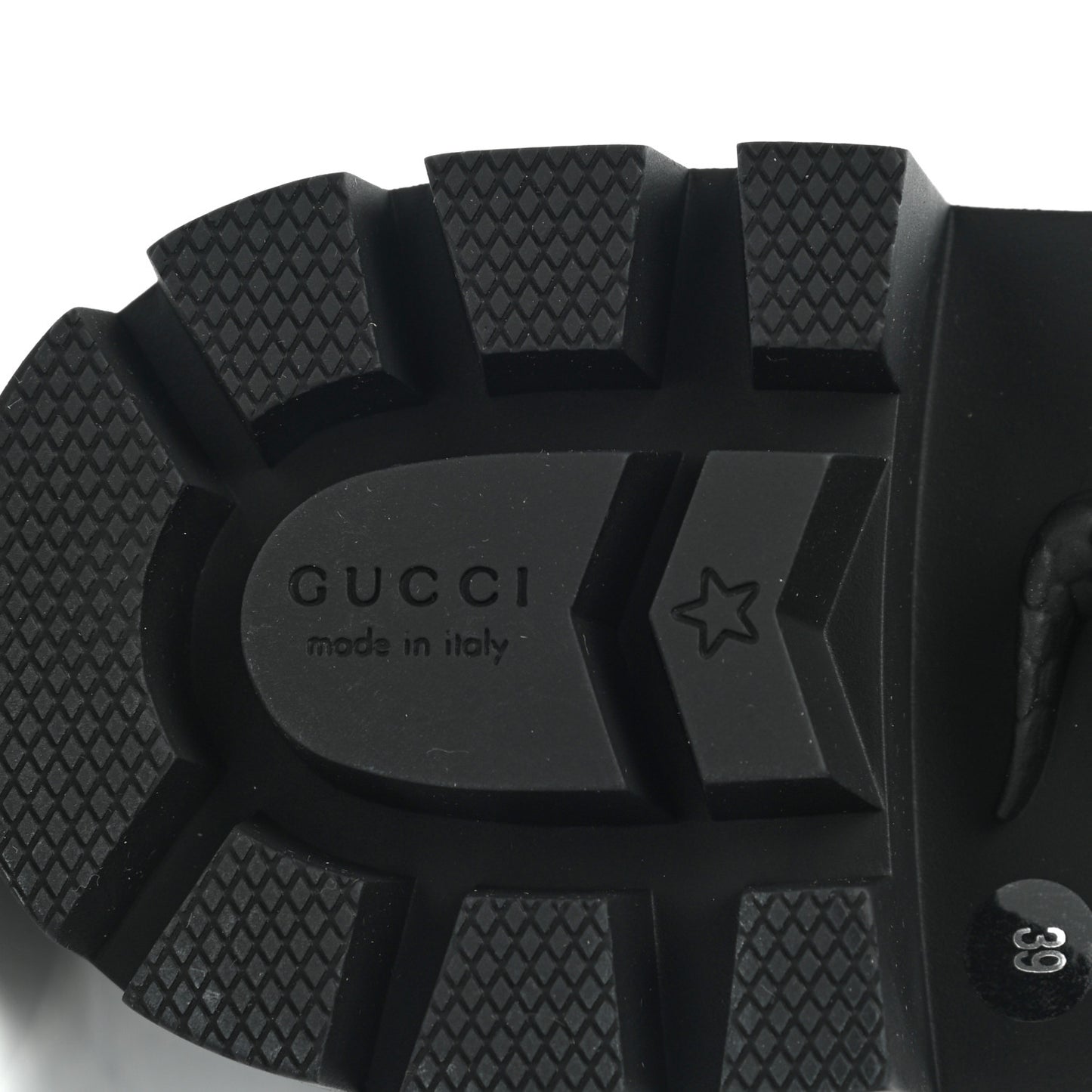 Nappa Frances GG Matelasse Platform Combat Boots 39 Black
