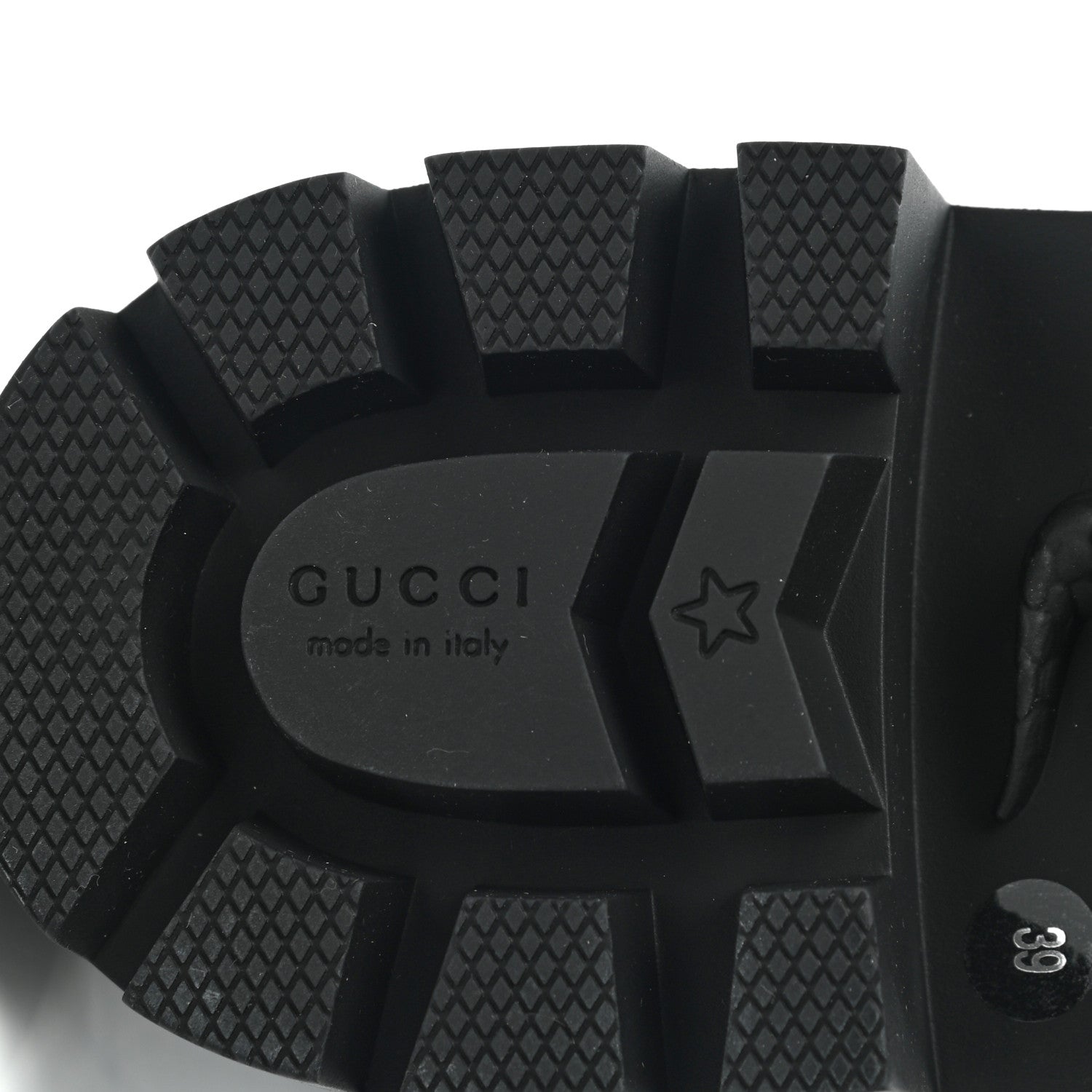 Gucci Nappa Frances GG Matelasse Platform Combat Boots 39 Black 6 of 9