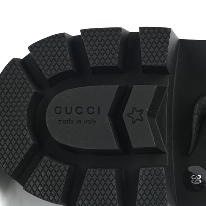 Gucci Nappa Frances GG Matelasse Platform Combat Boots 39 Black 6 of 9