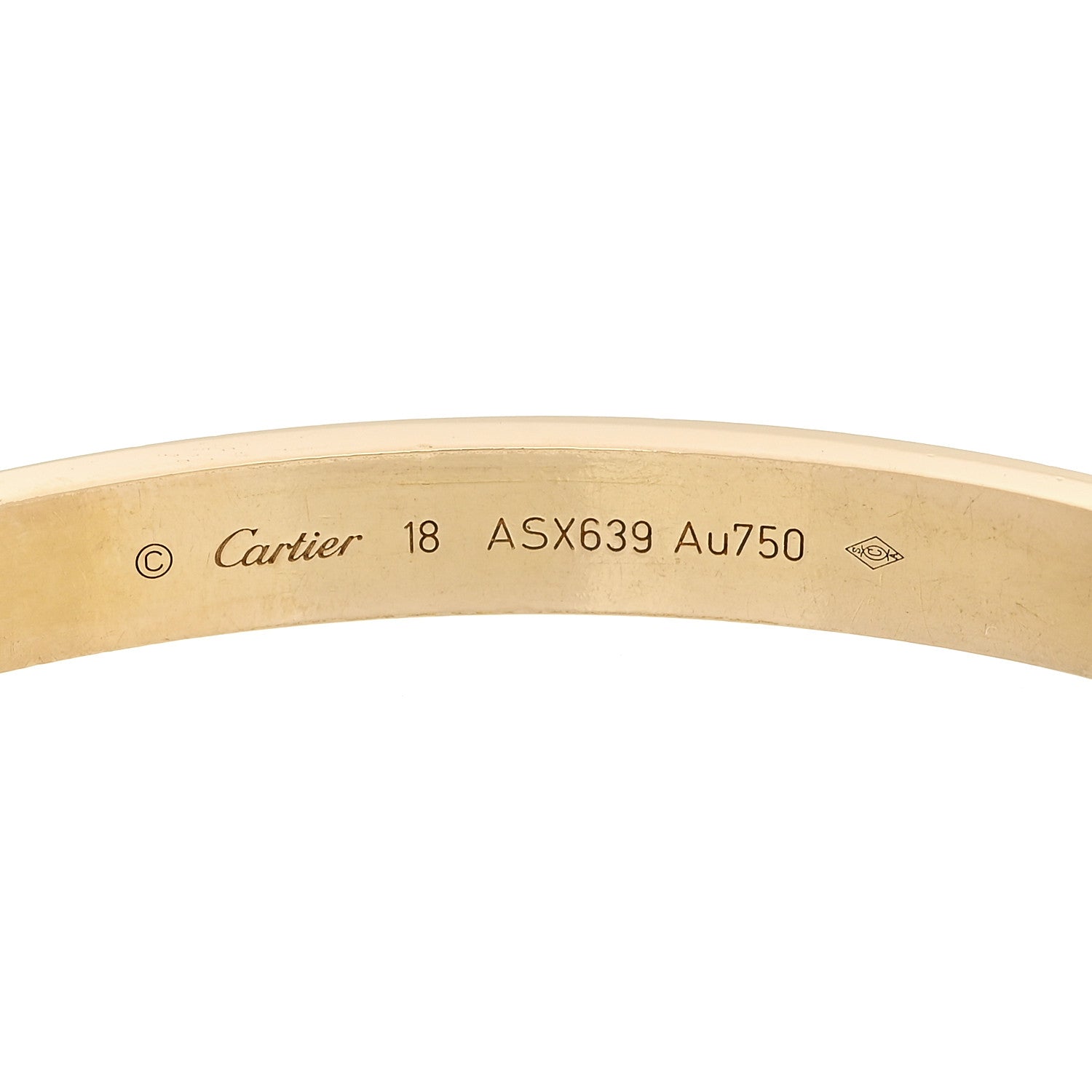 Cartier 18K Yellow Gold LOVE Bracelet 18 6 of 9
