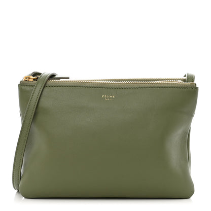 Celine Lambskin Small Trio Crossbody Bag Sage 1 of 11