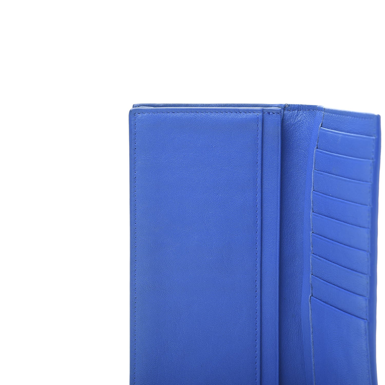 Bottega Veneta Nappa Intrecciato Long Bi-Fold Wallet Signal Blue 9 of 12