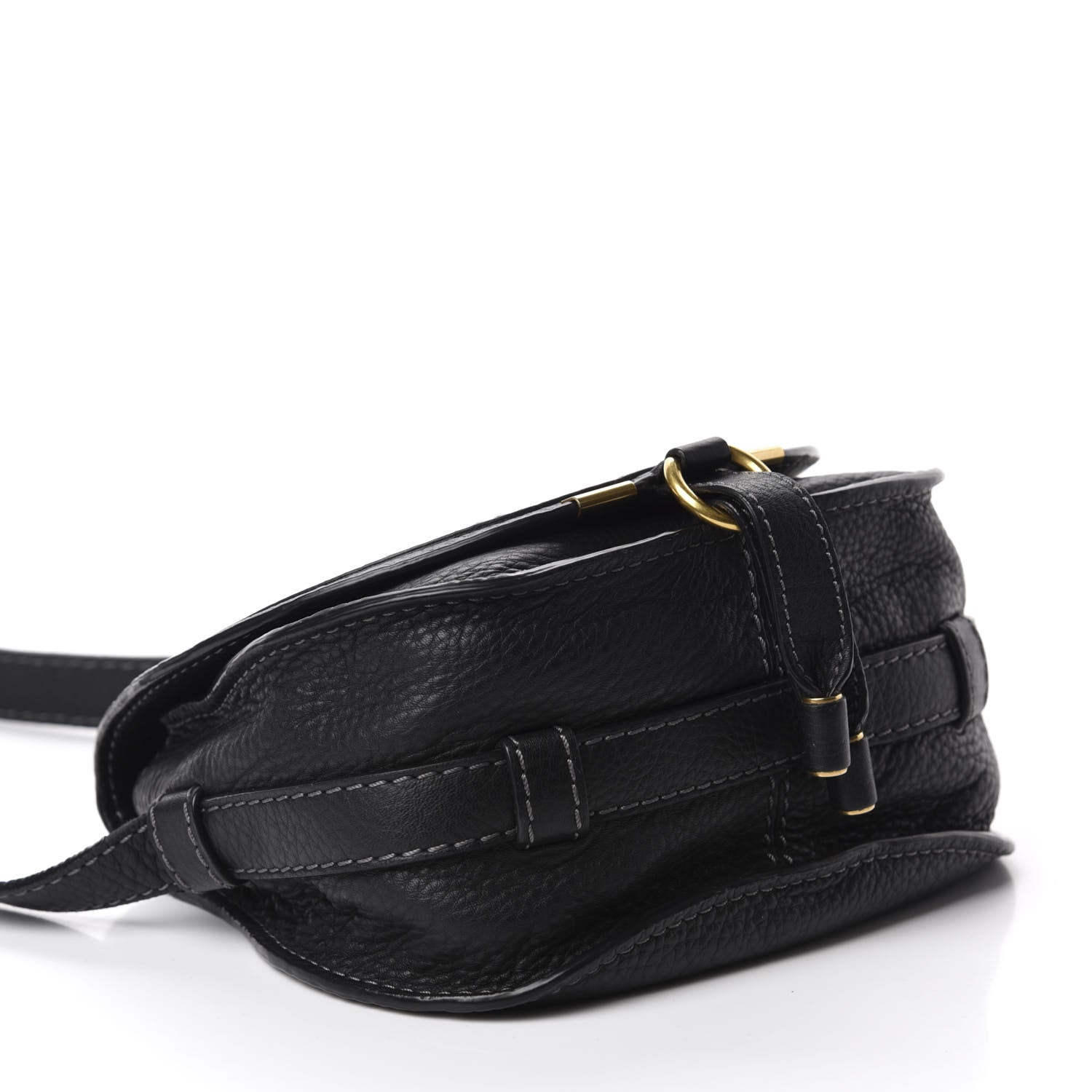 Chloe Calfskin Mini Marcie Round Crossbody Bag Black 4 of 10