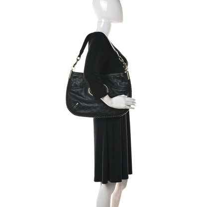 Gucci Guccissima Britt Medium Shoulder Bag Black 2 of 10
