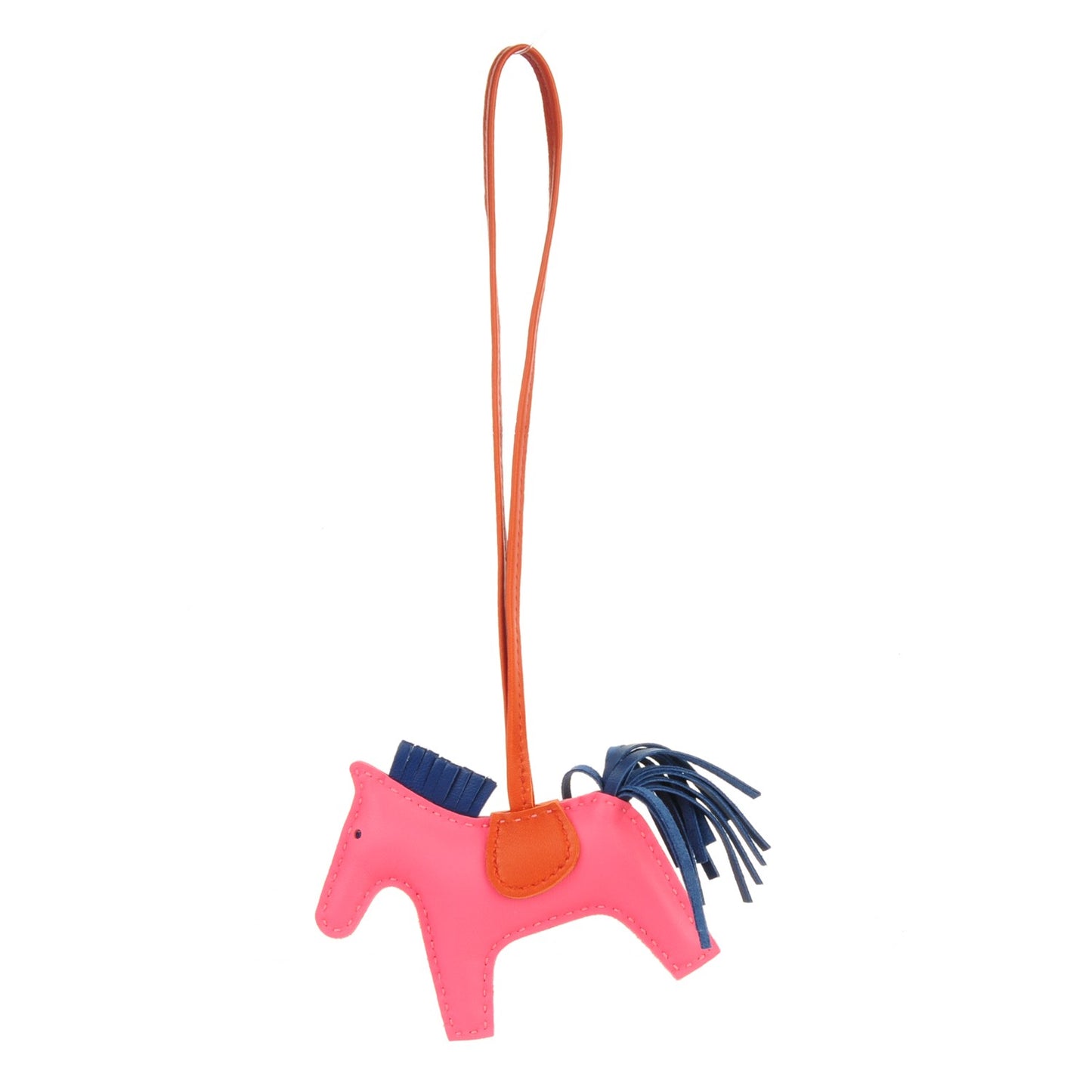Milo Lambskin Grigri Rodeo Bag Charm PM Rose Azalee Cornaline Bleu De Malte