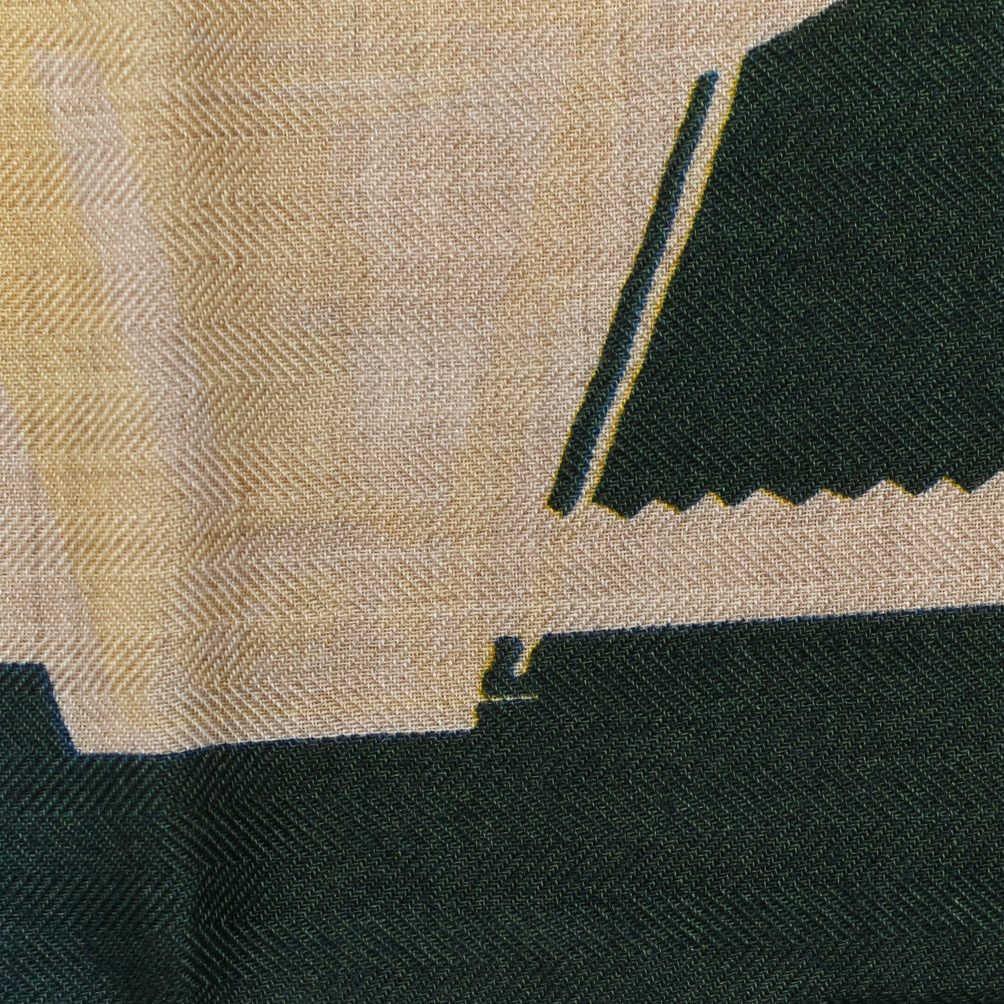 Cashmere Silk Etrier Chromatique Scarf 100 Bleu Jaune Vert