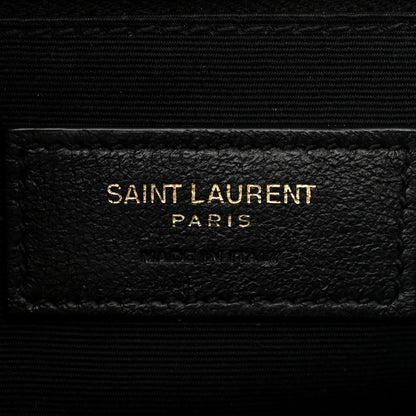 Saint Laurent Crinkled Calfskin Matelasse Monogram Medium Niki Chain Satchel Black Ocra 6 of 11