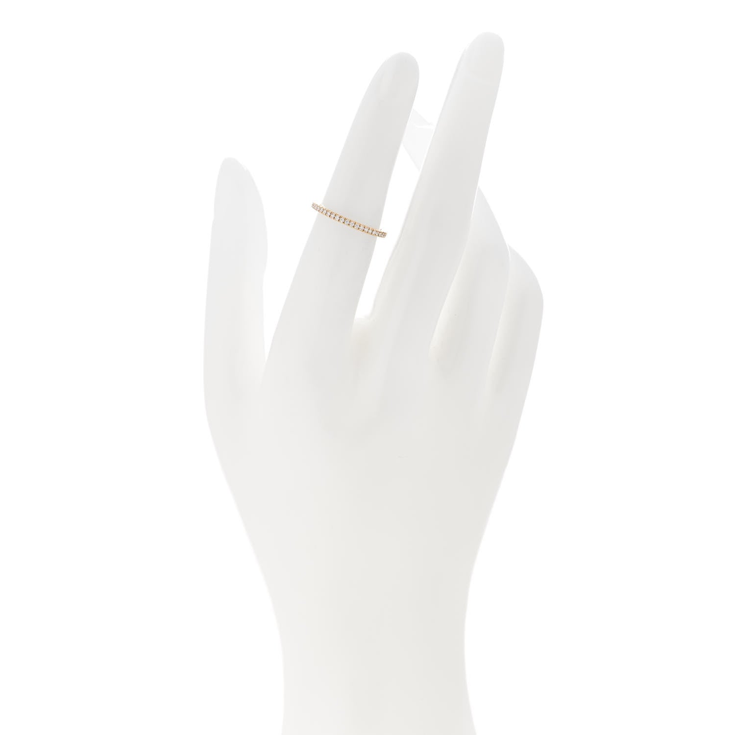 Cartier 18K Yellow Gold Diamond 1.5mm Etincelle de Cartier Wedding Band Ring 50 5.25 2 of 5