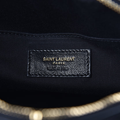 Saint Laurent Calfskin Matelasse Monogram Lou Camera Bag Black 6 of 9