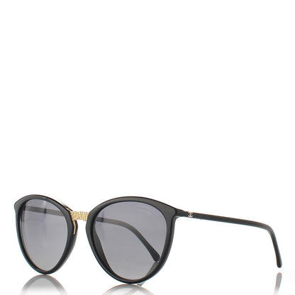 Chanel Acetate Polarized Butterfly Winter Sunglasses 5382 Black 1 of 10
