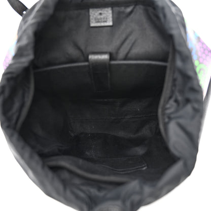 Gucci GG Supreme Monogram Psychedelic Medium Double Buckle Backpack Black Multicolor 5 of 11