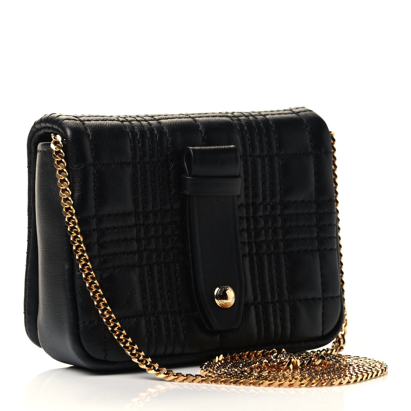Lambskin Quilted Micro Lola Bag Black