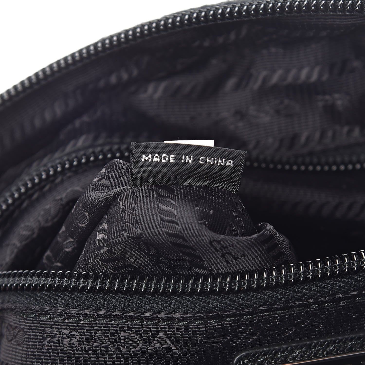 Prada Tessuto Nylon Saffiano Wristlet Black 7 of 10