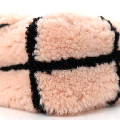Chanel Shearling Lambskin Large Fluffy Tartan Single Flap Pink Black 9 of 10