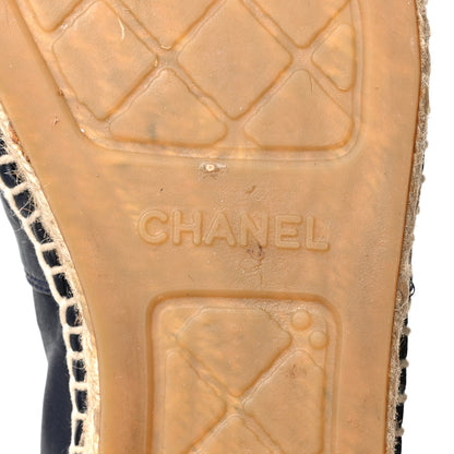 Chanel Lambskin CC Espadrilles 41 Navy Black 7 of 8