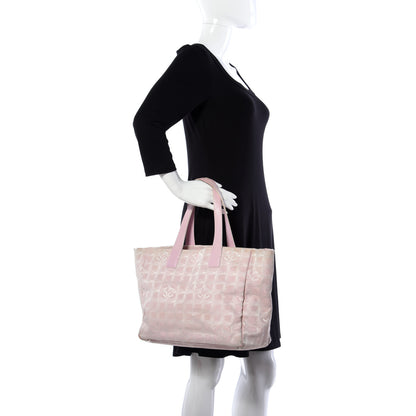 Chanel Nylon Travel Large Tote Pink 2 of 11