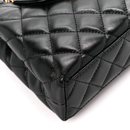 Chanel Shiny Aged Calfskin Quilted Nano Kelly Shopper Black 9 of 10
