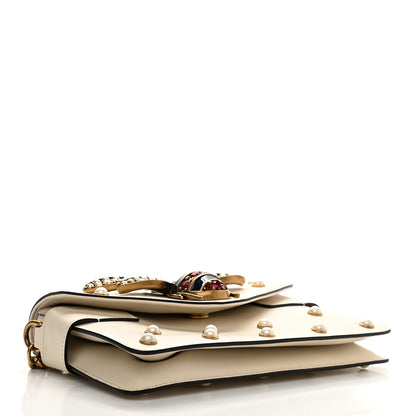 Gucci Nappa Pearl Studded Mini Queen Margaret Broadway Shoulder Bag Mystic White 4 of 9