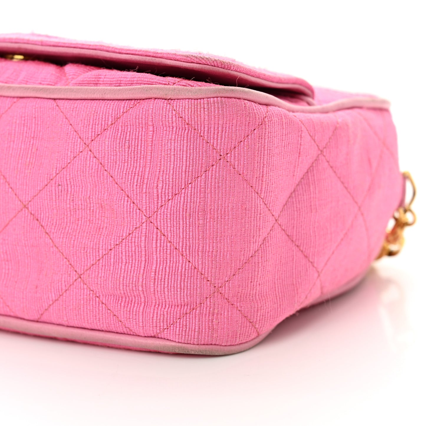 Canvas Quilted CC Tassel Camera Bag Pink