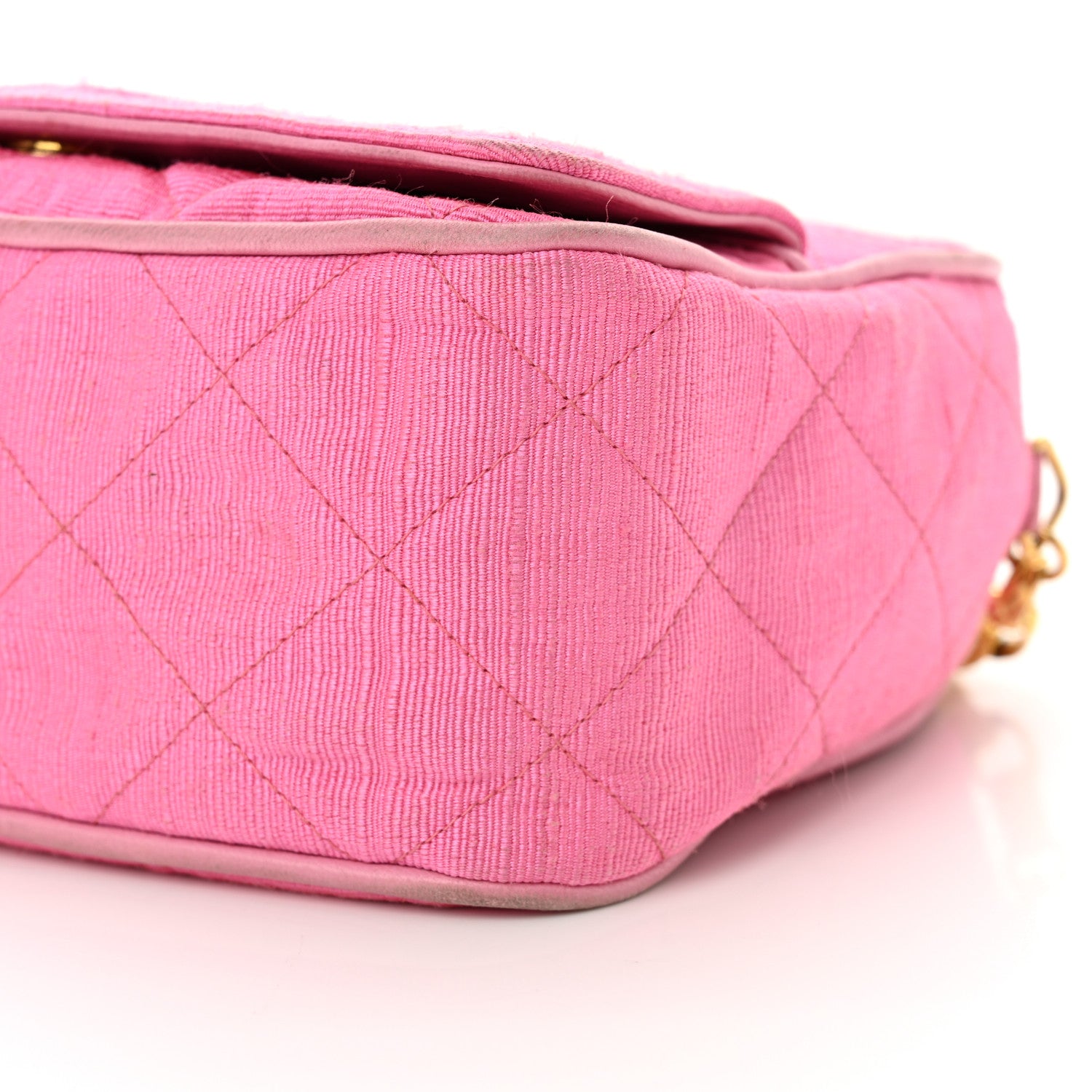 Chanel Canvas Quilted CC Tassel Camera Bag Pink 11 of 13