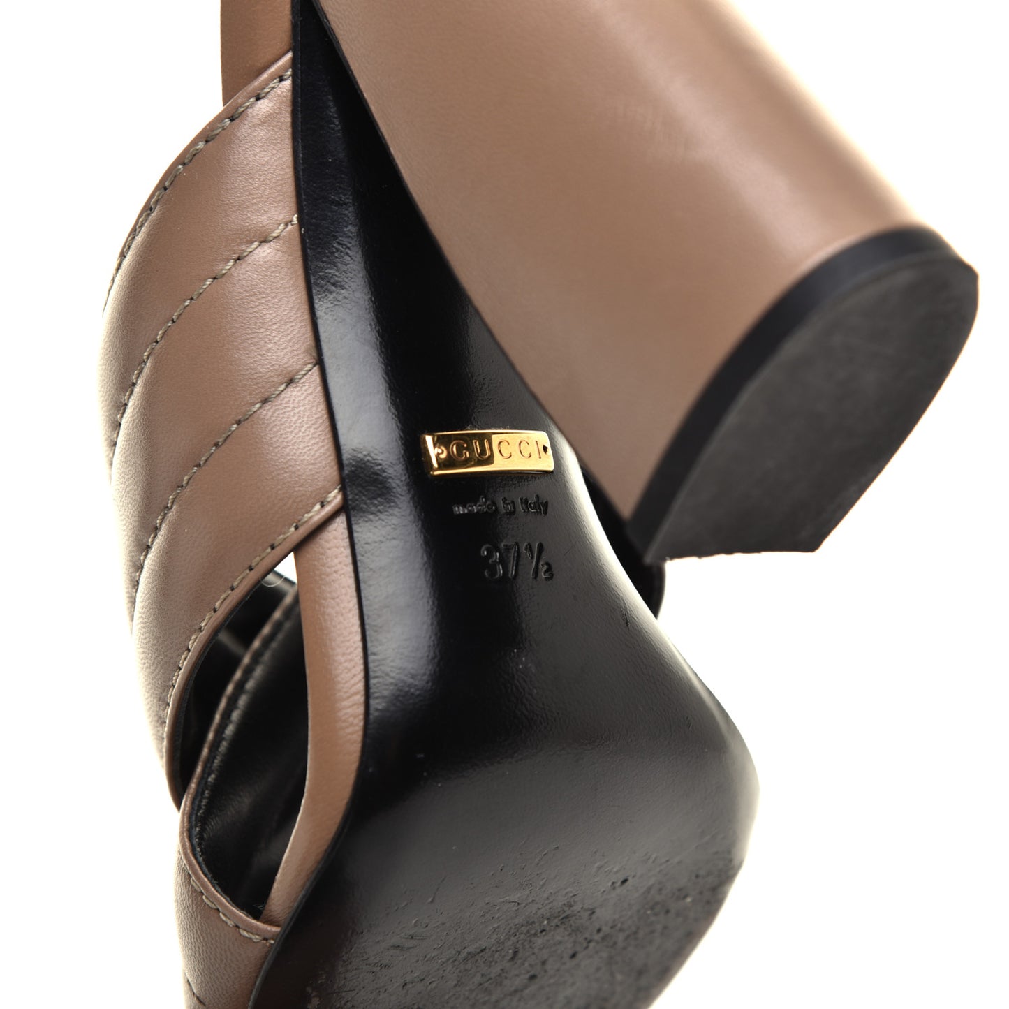 Malaga Kid Webby Crossover High Heel Slide Sandals 37.5 Porcelain Rose