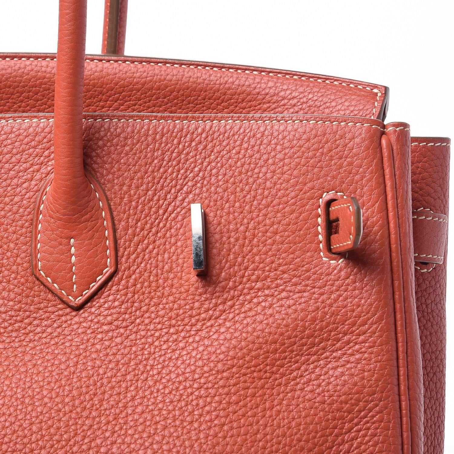 Hermes Taurillon Clemence Birkin 35 Sanguine 13 of 33
