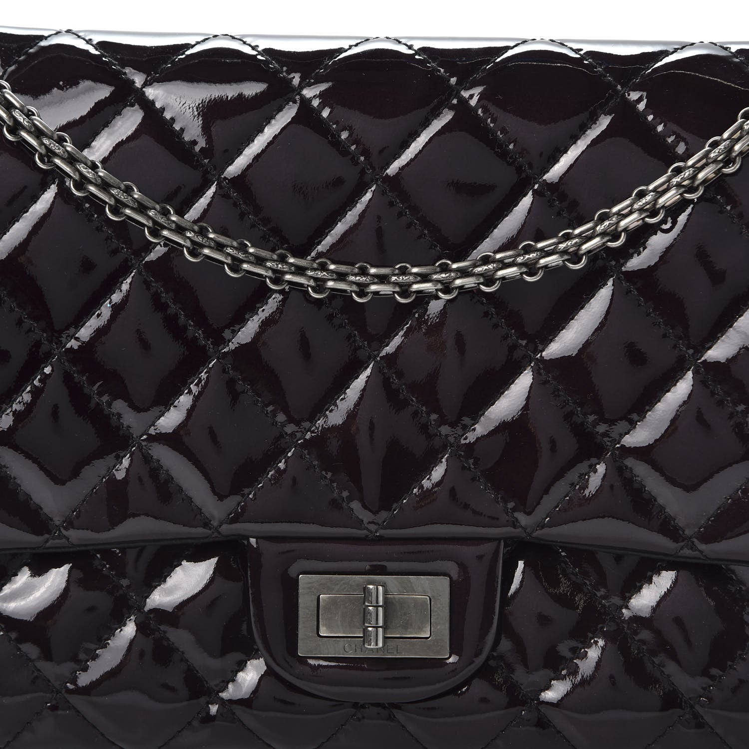 Chanel Patent Quilted 2.55 Reissue 227 Flap Black 9 of 9