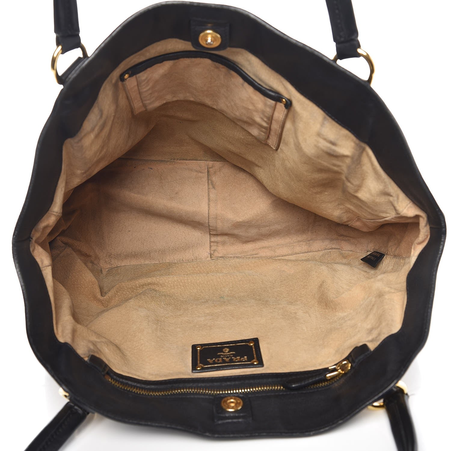 Prada Soft Calf Tote Black 5 of 15