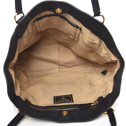 Prada Soft Calf Tote Black 5 of 15