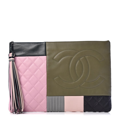 Chanel Lambskin Patchwork Large Cosmetic Case Multicolor 1 of 10