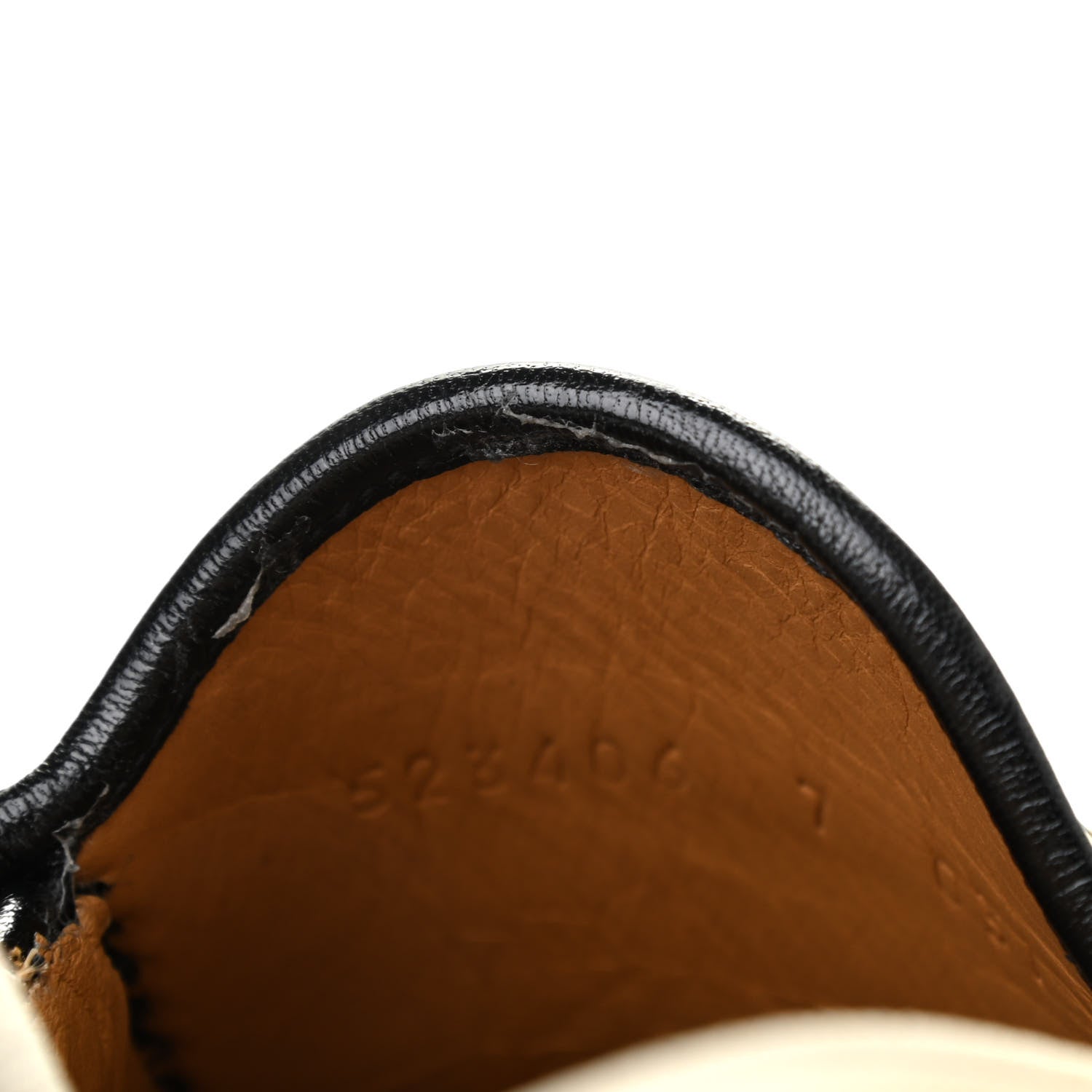 Gucci Goatskin Stripe Mens Horsebit Slingback Slippers 7 Black 13 of 13