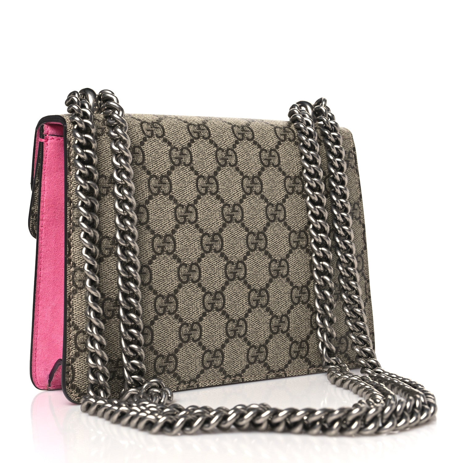Gucci GG Supreme Monogram Mini Dionysus Shoulder Bag Pink 3 of 11