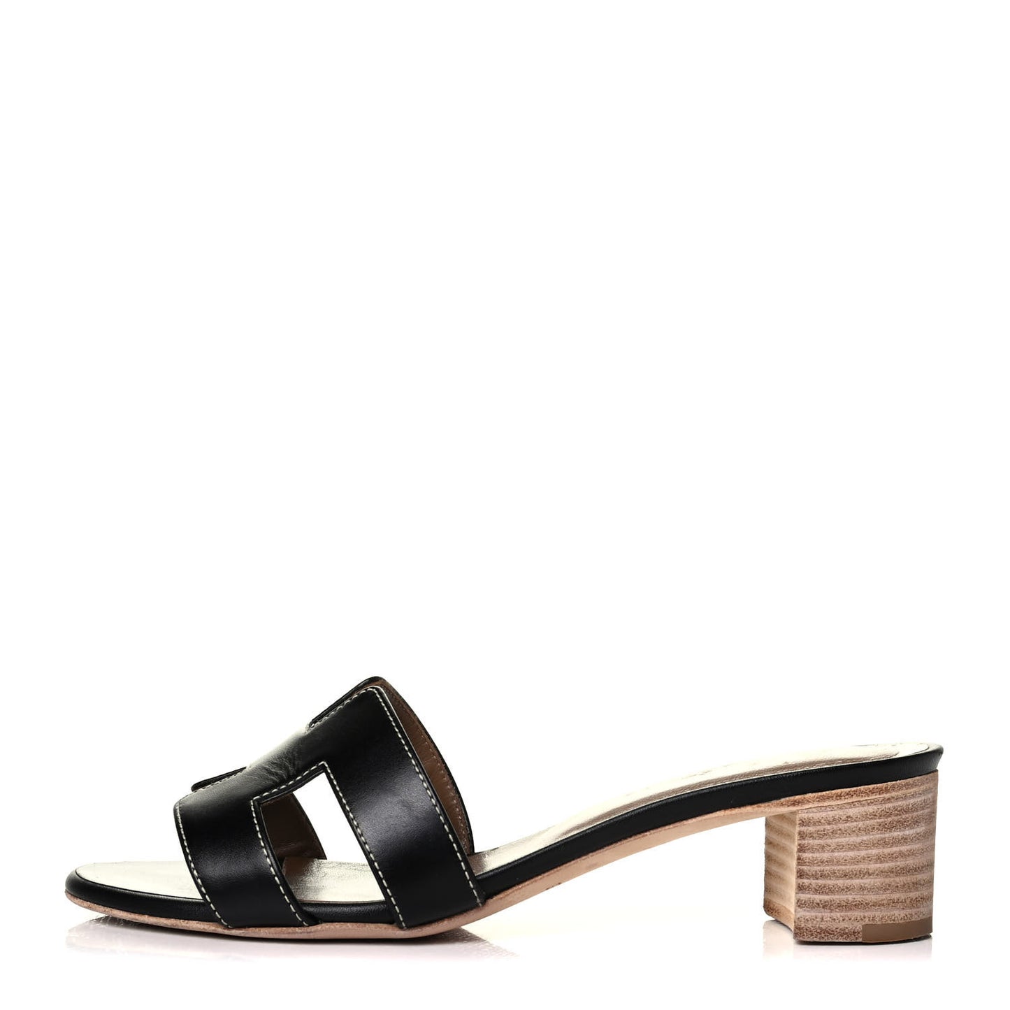 Calfskin Oasis Sandals 36 Black