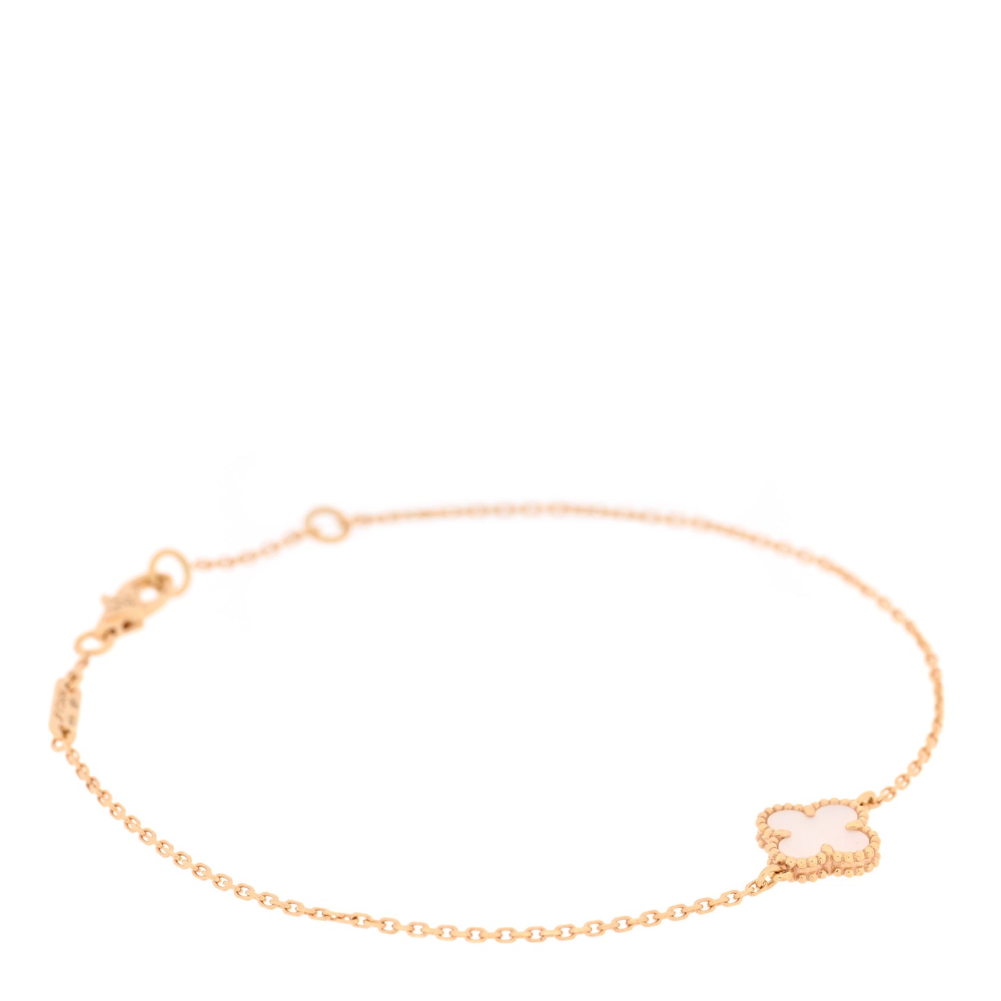 18K Yellow Gold Mother of Pearl Sweet Alhambra Bracelet