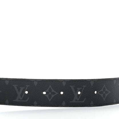 Louis Vuitton Monogram Eclipse Taigarama 40mm LV Initiales Reversible Belt 95 38 Black 4 of 5