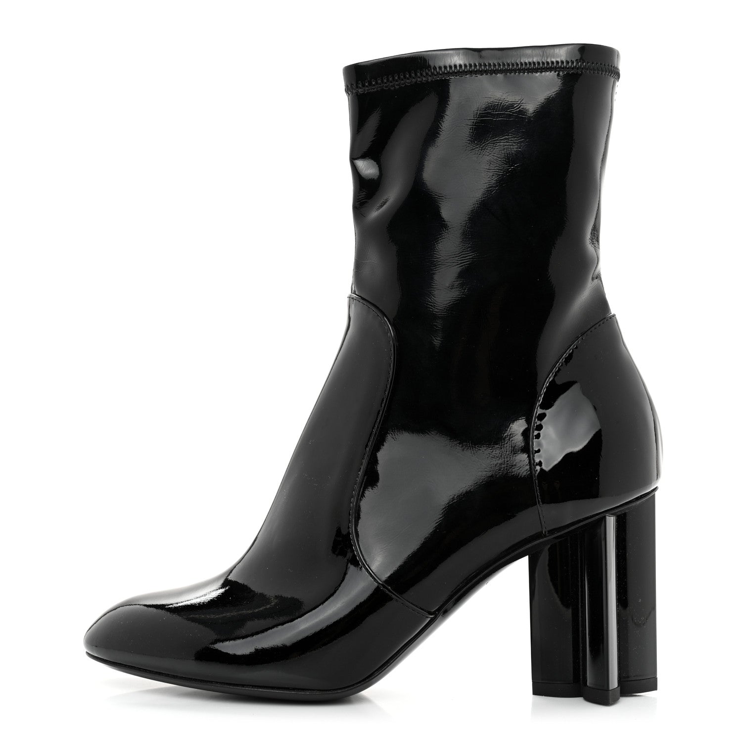 Louis Vuitton Patent Uniformes Silhouette Ankle Boots 36.5 Black 1 of 8