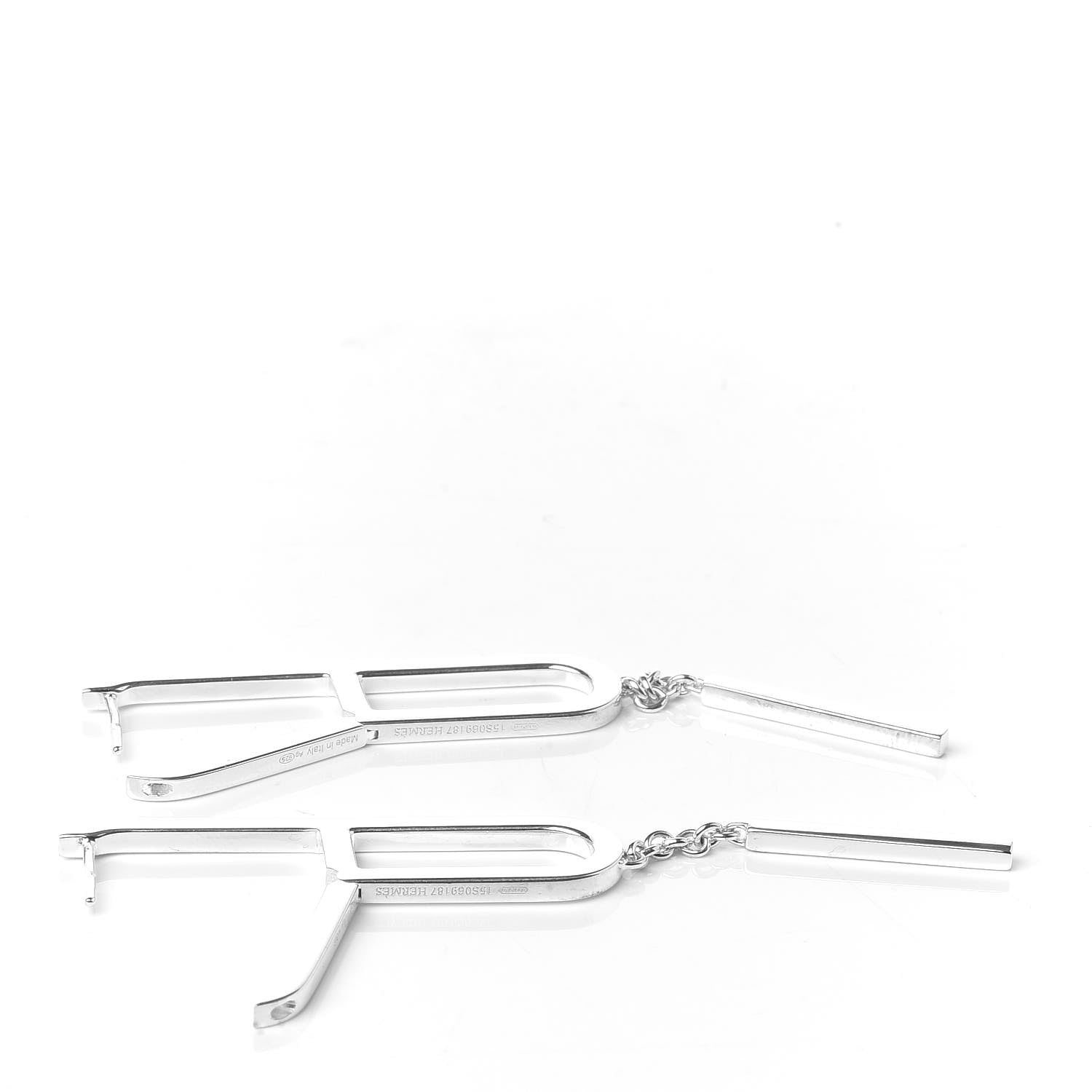 Hermes Sterling Silver Ever Chaine D'Ancre Earrings 3 of 6